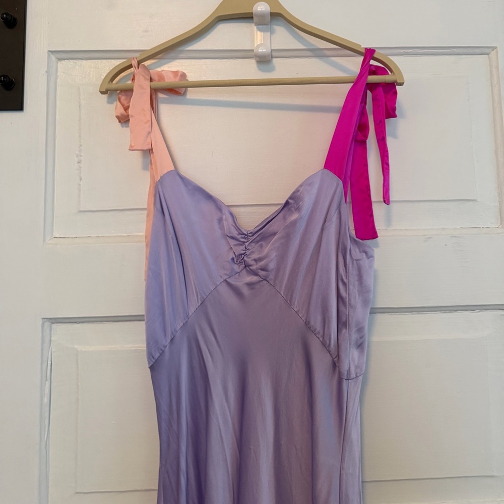Dannijo x Free People Purple Silk Tie Dress - Picture 8 of 10